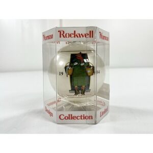 New Vintage 1984 Norman Rockwell Dave Grossman 10th Ltd Ed Christmas Ornament 40